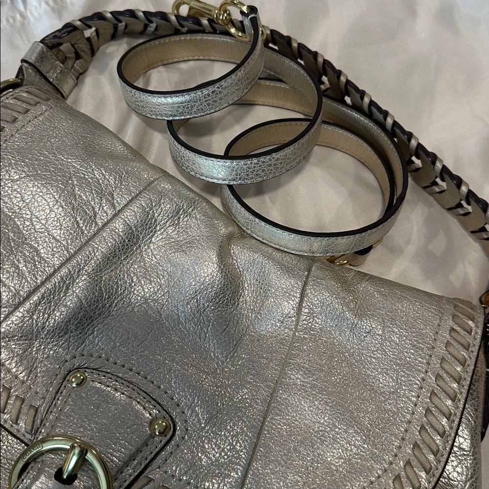 Coach Metallic warm golden silver Shoulder Bag - Picture 11 of 11